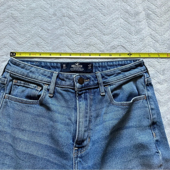 Hollister Ultra High Rise Vintage Mom Jeans Two Tone Blue Size 5 - Picture 5 of 7